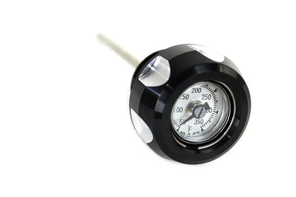 Wyatt Gatling M8 Black and Machined Oil Temperature Dipstick for Harley Davidson FLT by Wyatt Gatling