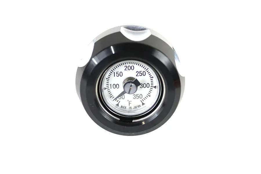 Wyatt Gatling M8 Black and Machined Oil Temperature Dipstick for Harley Davidson FLT by Wyatt Gatling
