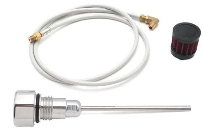 V-Twin Polished Oil Tank Vented Dipstick with Cap for Harley Davidson FXD 2006-2015 by V-Twin