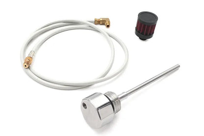 V-Twin M8 Oil Tank Vented Dipstick Polished for Harley Davidson FLT by V-Twin