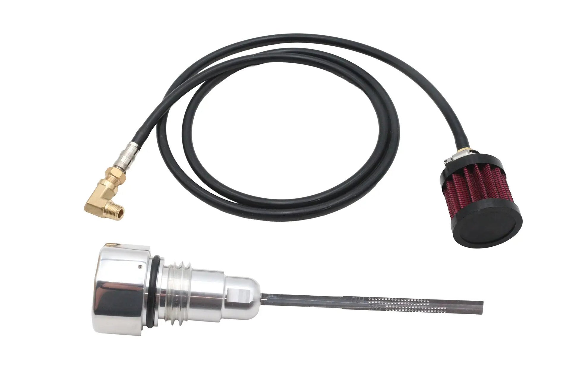 V-Twin Polished Oil Tank Vented Dipstick with Cap for Harley Davidson FLT Models by V-Twin
