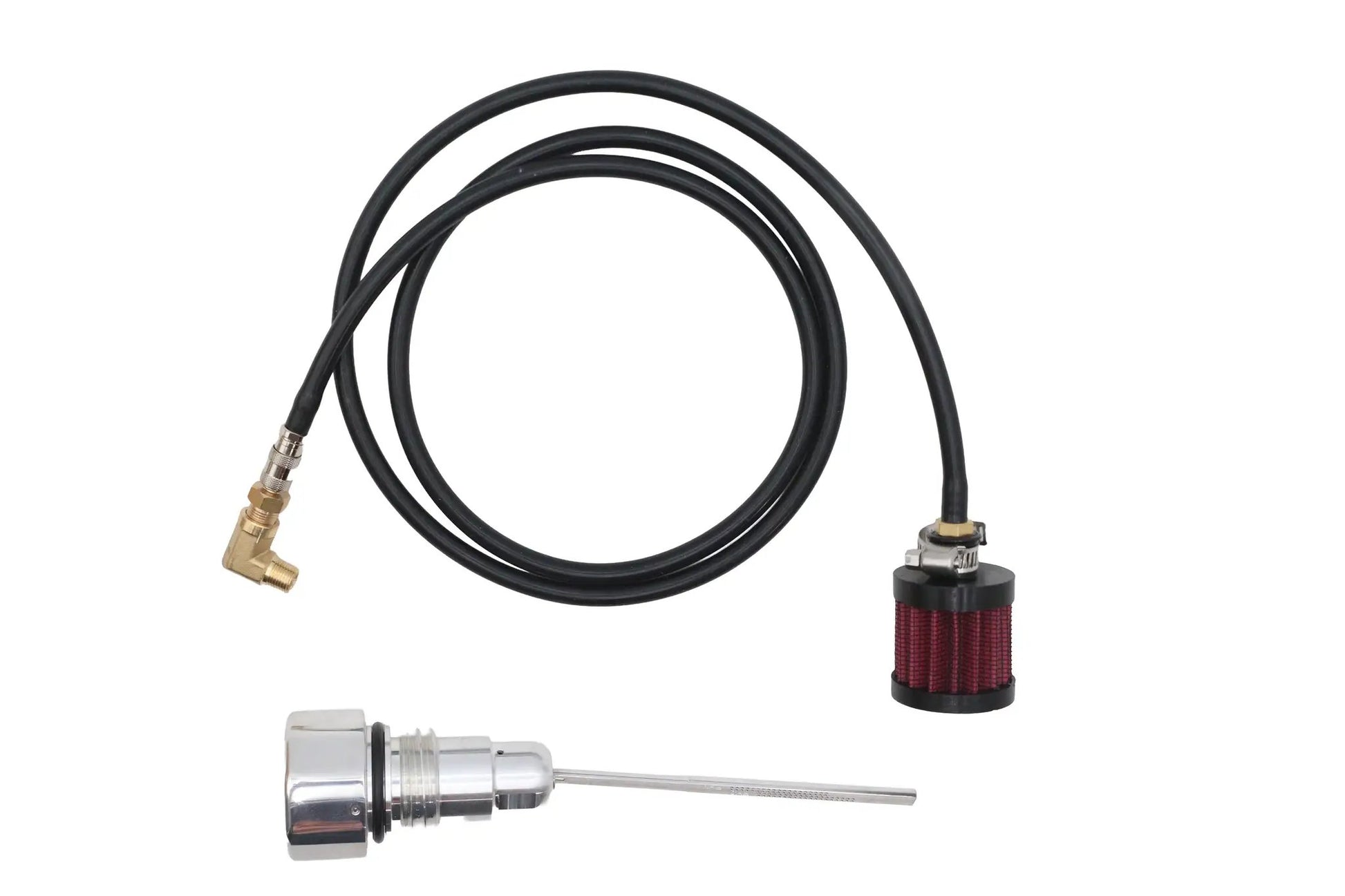 V-Twin Polished Oil Tank Vented Dipstick with Cap for Harley Davidson FLT Models by V-Twin