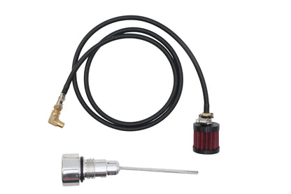 V-Twin Polished Oil Tank Vented Dipstick with Cap for Harley Davidson FLT Models by V-Twin