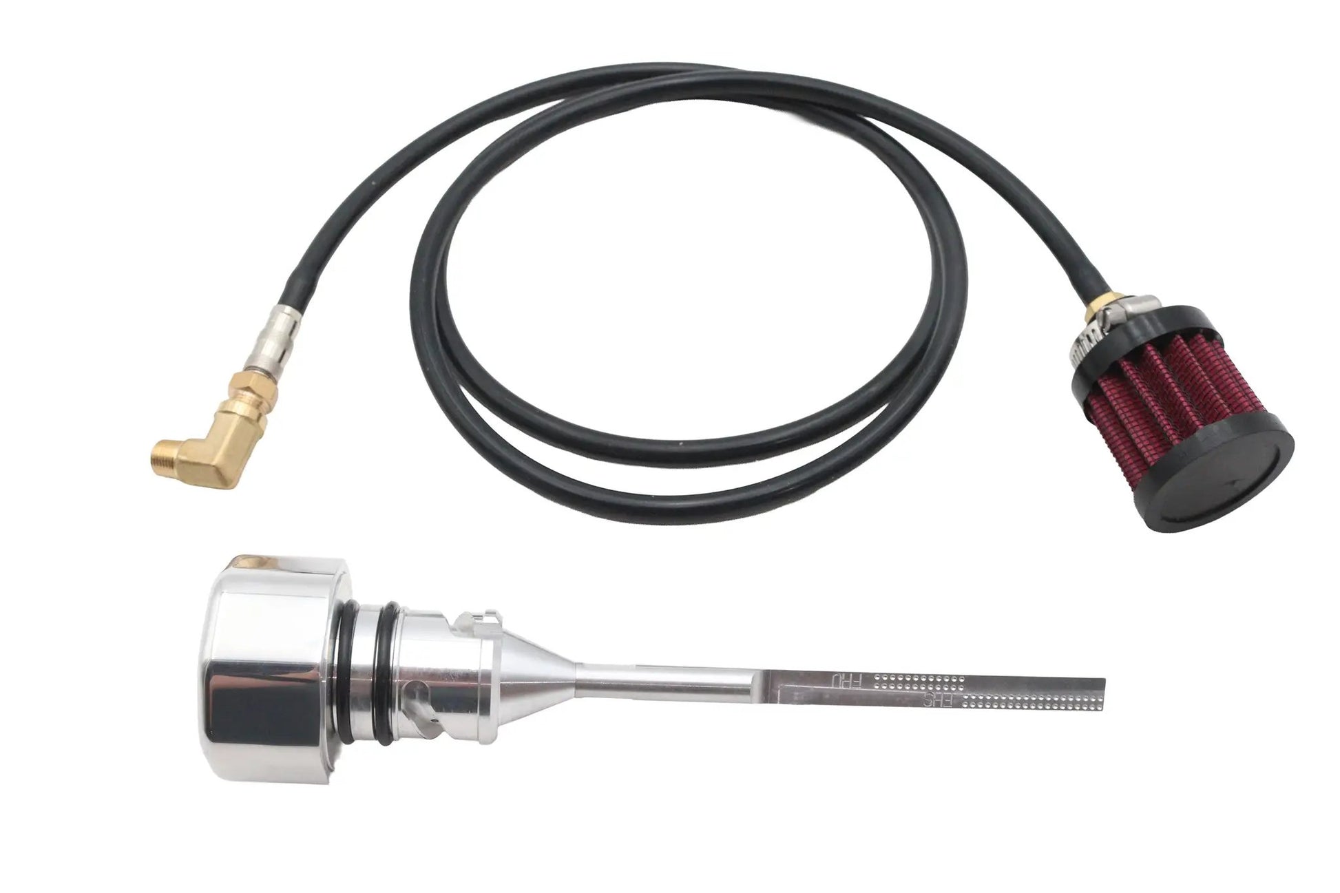 V-Twin M8 Vented Dipstick Polished for Harley Davidson FXST Models by V-Twin
