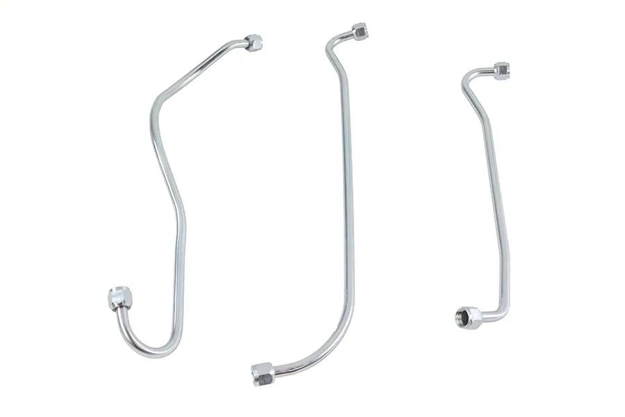 V-Twin U/UL Oil Line Set Zicad Plated for Harley Davidson UL (1941-1948) by V-Twin