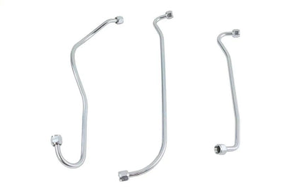 V-Twin U/UL Oil Line Set Zicad Plated for Harley Davidson UL (1941-1948) by V-Twin