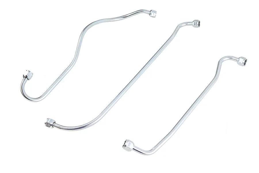 V-Twin U/UL Oil Line Set Zicad Plated for Harley Davidson UL (1941-1948) by V-Twin