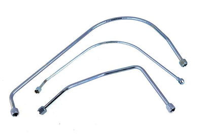 V-Twin 50177Z 45 W/G Oil Line Set with Zicad Plated Finish for Harley Davidson WL Models by V-Twin