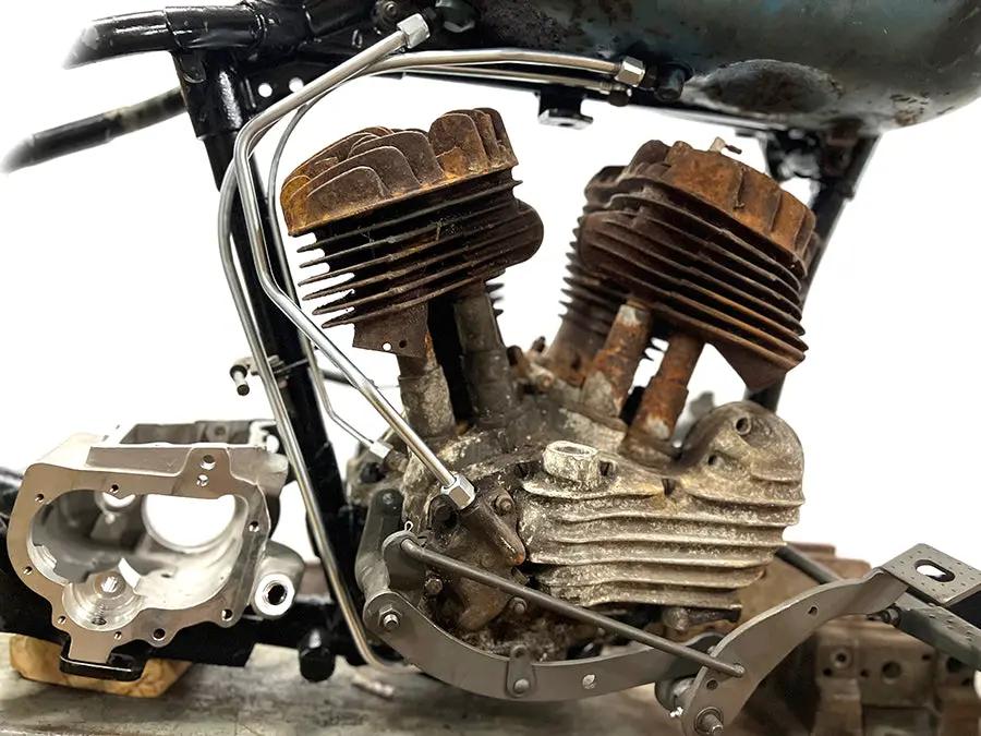 V-Twin 50177Z 45 W/G Oil Line Set with Zicad Plated Finish for Harley Davidson WL Models by V-Twin