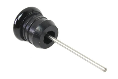 V-Twin Oil Temperature Dipstick for Harley Davidson FXST – 2-3/4 Inch Short Style with Black Bezel and Orange Needle by V-Twin