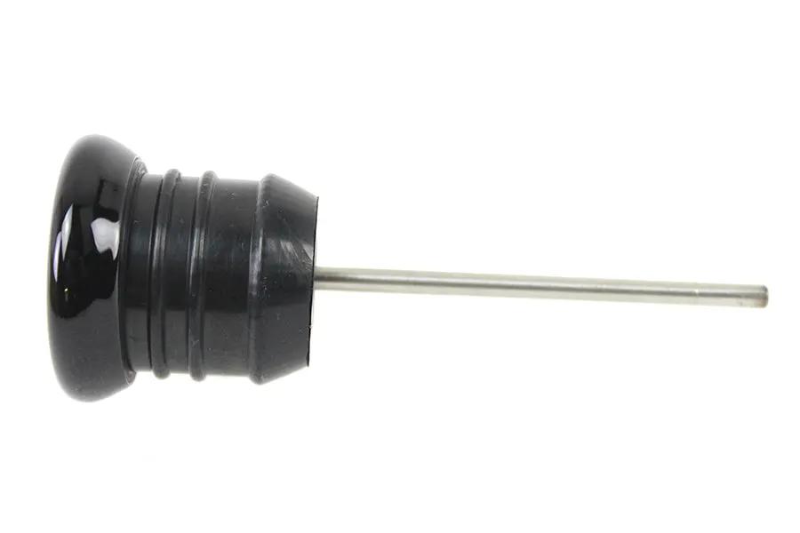 V-Twin Oil Temperature Dipstick for Harley Davidson FXST – 2-3/4 Inch Short Style with Black Bezel and Orange Needle by V-Twin