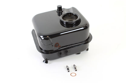Wyatt Gatling Black FLH Oil Tank with Filter Assembly for Harley Davidson 1965-1969