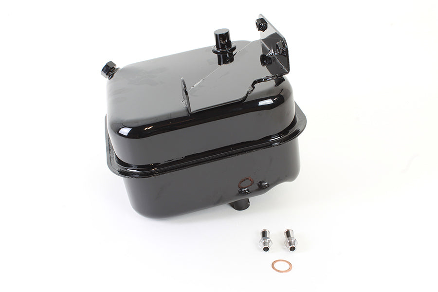Wyatt Gatling Black FLH Oil Tank with Filter Assembly for Harley Davidson 1965-1969
