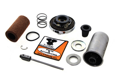 V-Twin Chrome Oil Tank Cap Kit for Harley Davidson FL Models