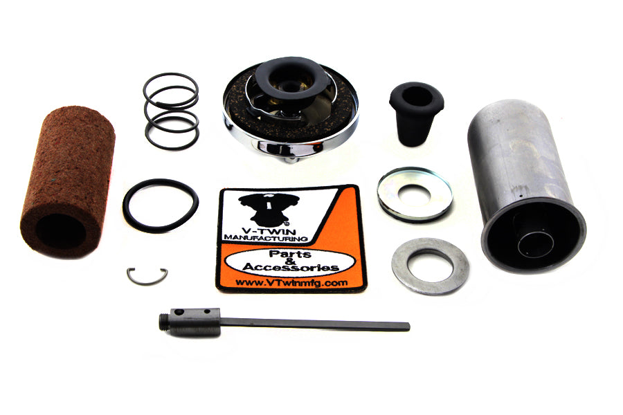 V-Twin Chrome Oil Tank Cap Kit for Harley Davidson FL Models