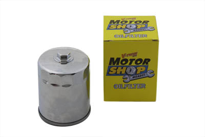 V-Twin Magnetek Oil Filter Part #14-0003HPK - Chrome Hex Design for Harley Davidson FLT Models