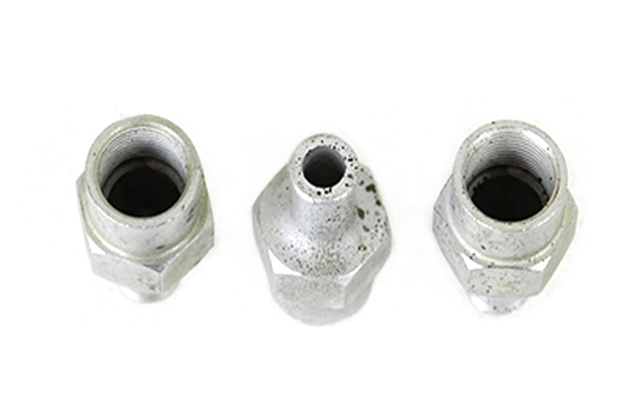 Wyatt Gatling WR Hex Barb Oil Line Fitting Set for Harley Davidson W - 9/16-20 Thread