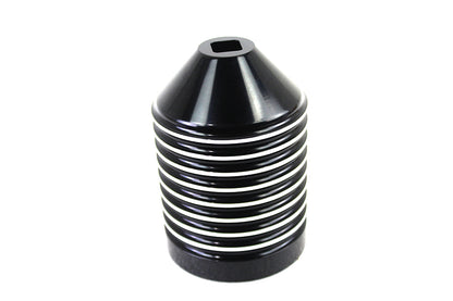 V-Twin Finned Black Anodized Oil Filter Kit with Raw Accents for Harley Davidson FXST