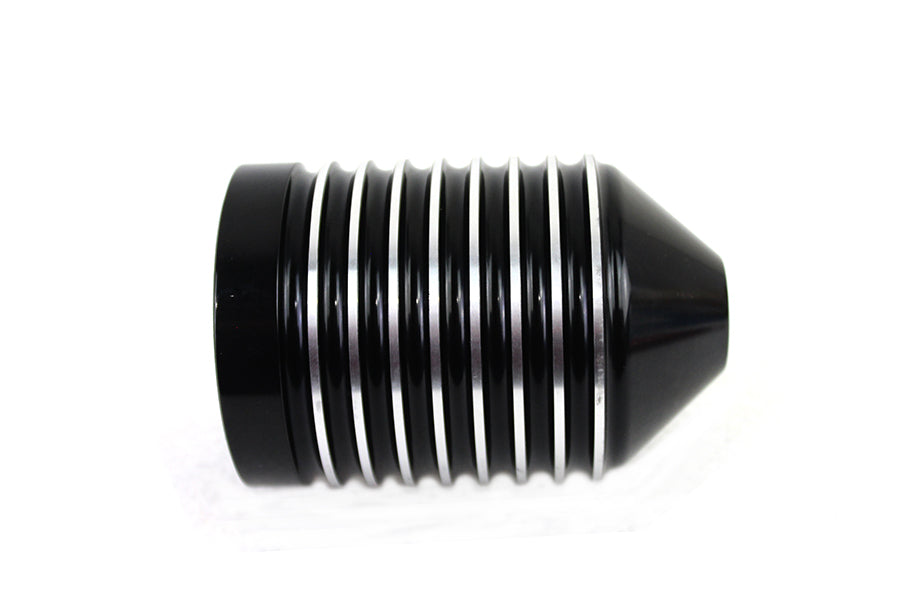 V-Twin Finned Black Anodized Oil Filter Kit with Raw Accents for Harley Davidson FXST