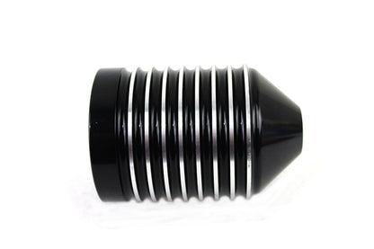 V-Twin Finned Black Anodized Oil Filter Kit with Raw Accents for Harley Davidson FXST