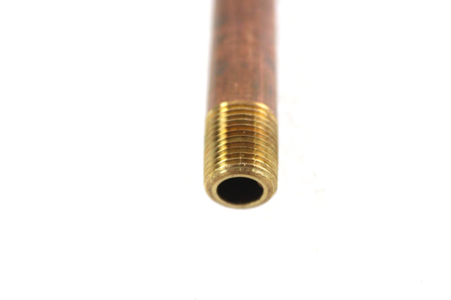 V-Twin 02206498 Brass Pipe, 1/8 inch NPT x 10 inch for Oil Tanks