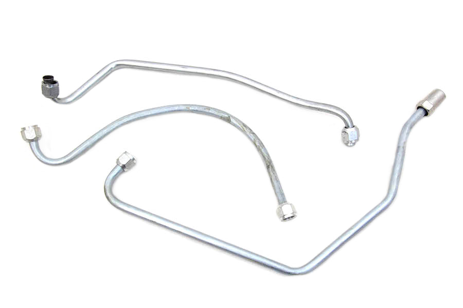 V-Twin Zicad Plated Oil Line Set for 1949-1957 Harley Davidson FL Models