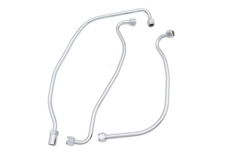 V-Twin Chrome Oil Line Set for Harley Davidson FL (1941-1948) – Part 50168