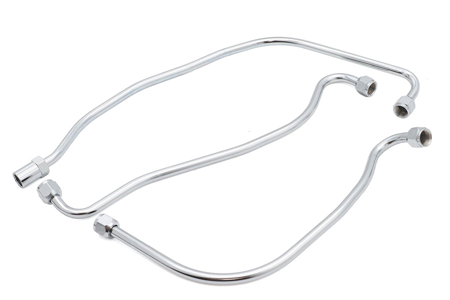 V-Twin Chrome Oil Line Set for Harley Davidson FL (1941-1948) – Part 50168