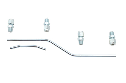Wyatt Gatling 70197AZ Offset Oil Line Set for Harley Davidson FL - Zinc Plated, 9-1/2 inch Long