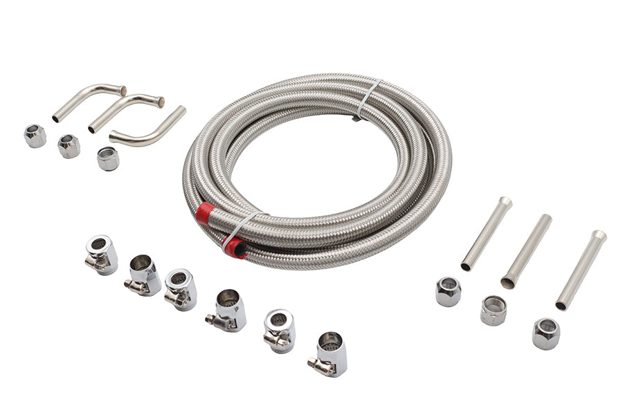 V-Twin DIY Oil Line Set with Tapered Fitting for Harley Davidson (Part #40-1876)