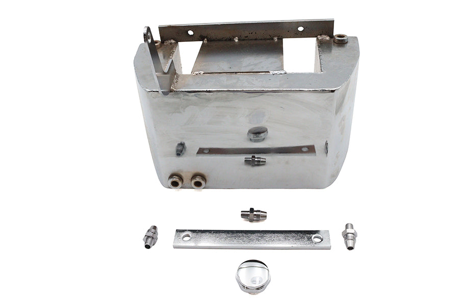 V-Twin Factory Sample Electric Start Oil Tank Chrome for Harley Davidson XL Models