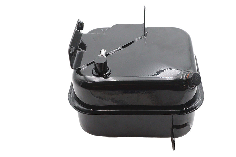 V-Twin Factory Sample Black FLH Oil Tank – Pre-Production Motorcycle Part for Harley Davidson 1965-1969