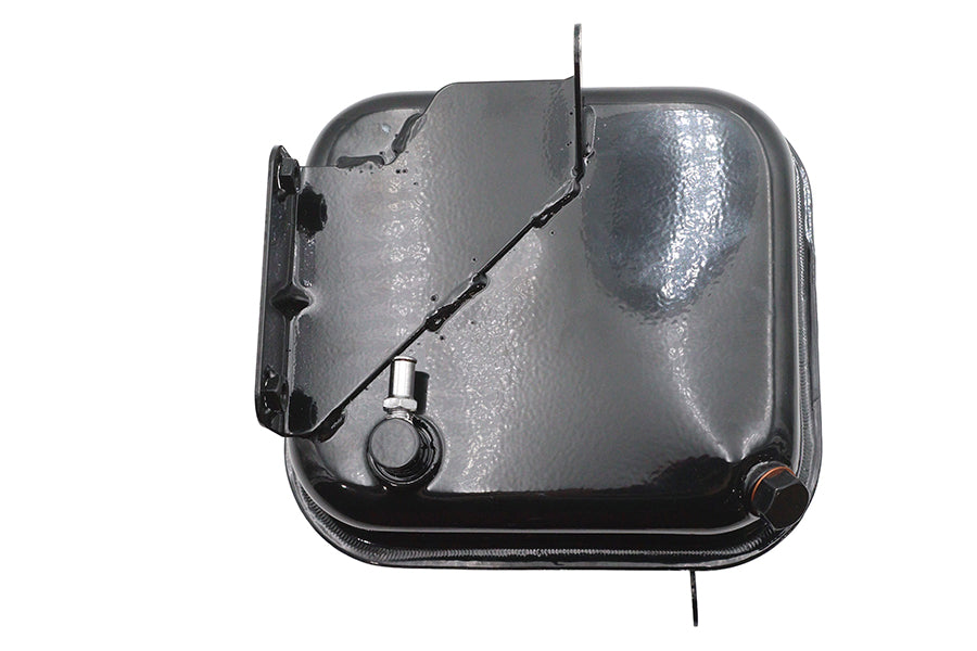 V-Twin Factory Sample Black FLH Oil Tank – Pre-Production Motorcycle Part for Harley Davidson 1965-1969