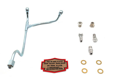 V-Twin Knucklehead Banjo Oil Line Kit Zicad Plated for Harley Davidson 1938-1947