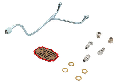 V-Twin Knucklehead Banjo Oil Line Kit Zicad Plated for Harley Davidson 1938-1947