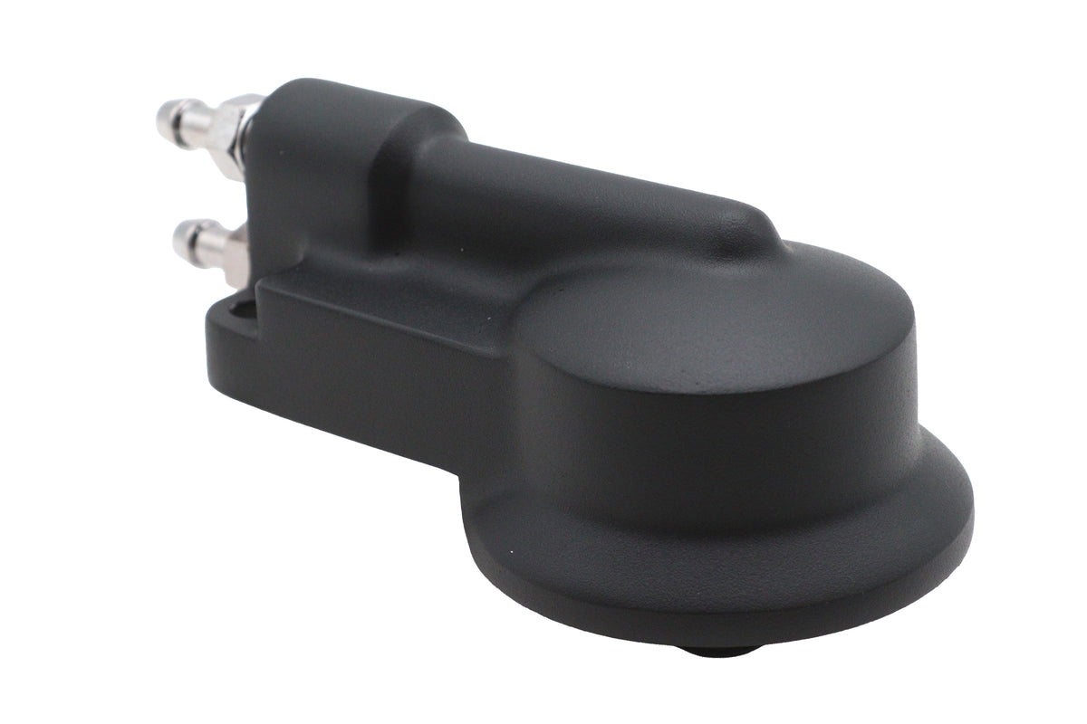 Ultima 25-55 Black Oil Filter Mount with Fittings for Harley-Davidson