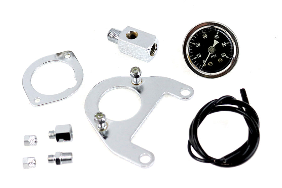 V-Twin Oil Pressure Gauge Mount Kit Part #85212 for Harley Davidson FXST Models