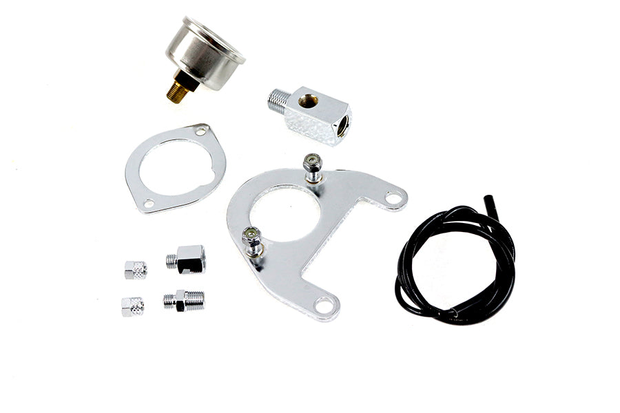 V-Twin Oil Pressure Gauge Mount Kit Part #85212 for Harley Davidson FXST Models