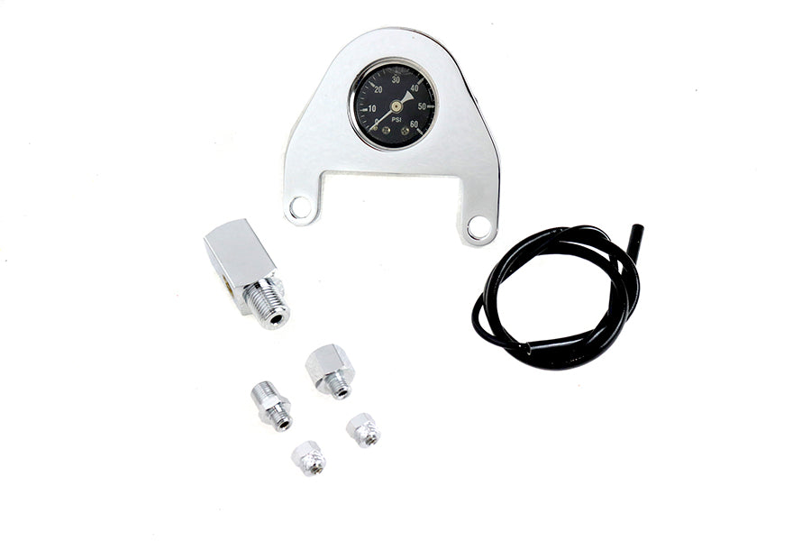 V-Twin Oil Pressure Gauge Mount Kit Part #85212 for Harley Davidson FXST Models