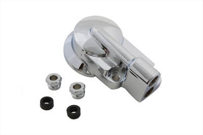 V-Twin Chrome Oil Filter Housing for Harley Davidson FXST and FLST Models - Part 74900A