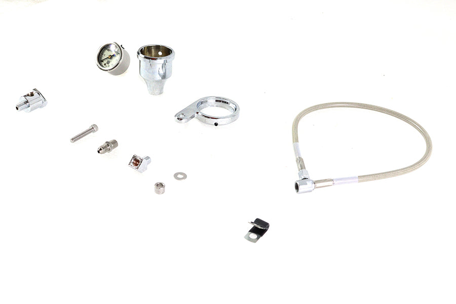 Wyatt Gatling Rocker Box Oil Pressure Gauge Kit for Harley Davidson XL (1991-2000)