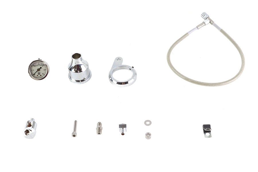 Wyatt Gatling Rocker Box Oil Pressure Gauge Kit for Harley Davidson XL (1991-2000)