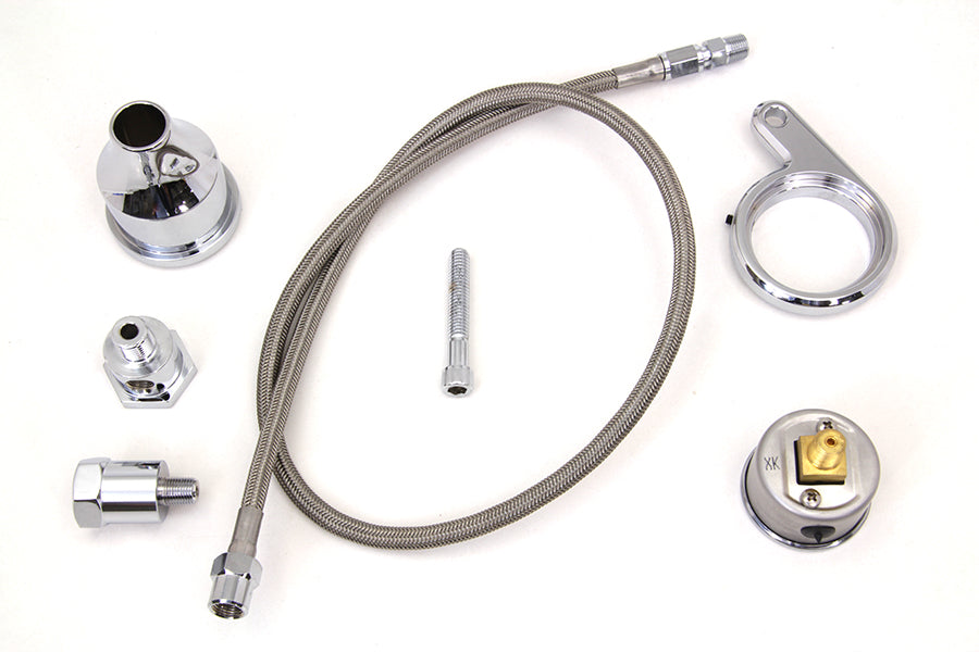 V-Twin Oil Pressure Gauge Kit for Harley Davidson FXST (2000-2009)