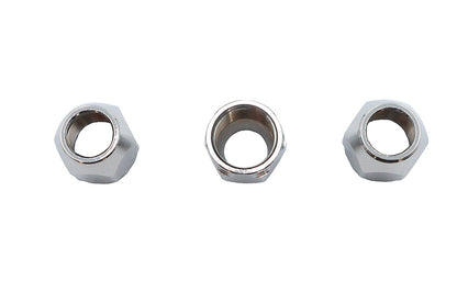 Wyatt Gatling Chrome Flare Nipple Fitting Nut - Pack of 3