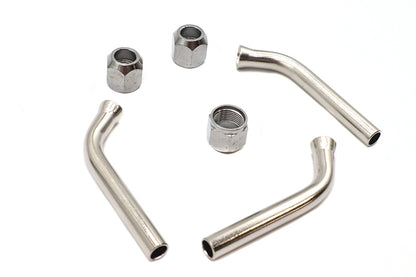 V-Twin 45 Oil Line Tube Elbow with Nut - Tapered Tank Fittings Compatible