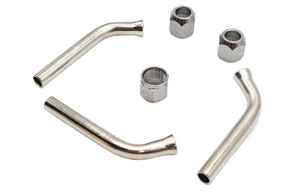 V-Twin 45 Oil Line Tube Elbow with Nut - Tapered Tank Fittings Compatible