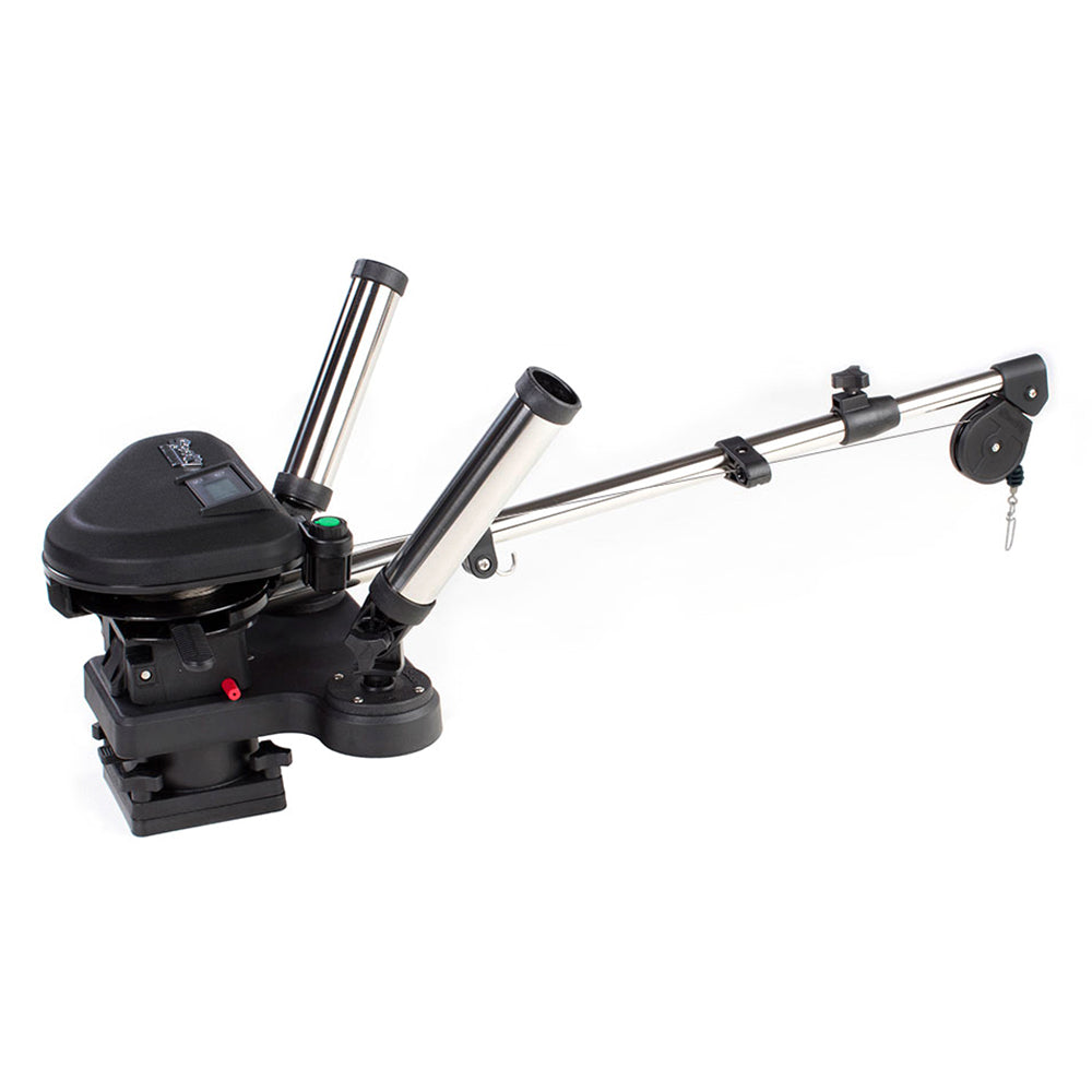 Scotty 2116 HP Depthpower Electric Downrigger with 36-60 Inch Telescoping Stainless Steel Boom and Dual Rod Holders
