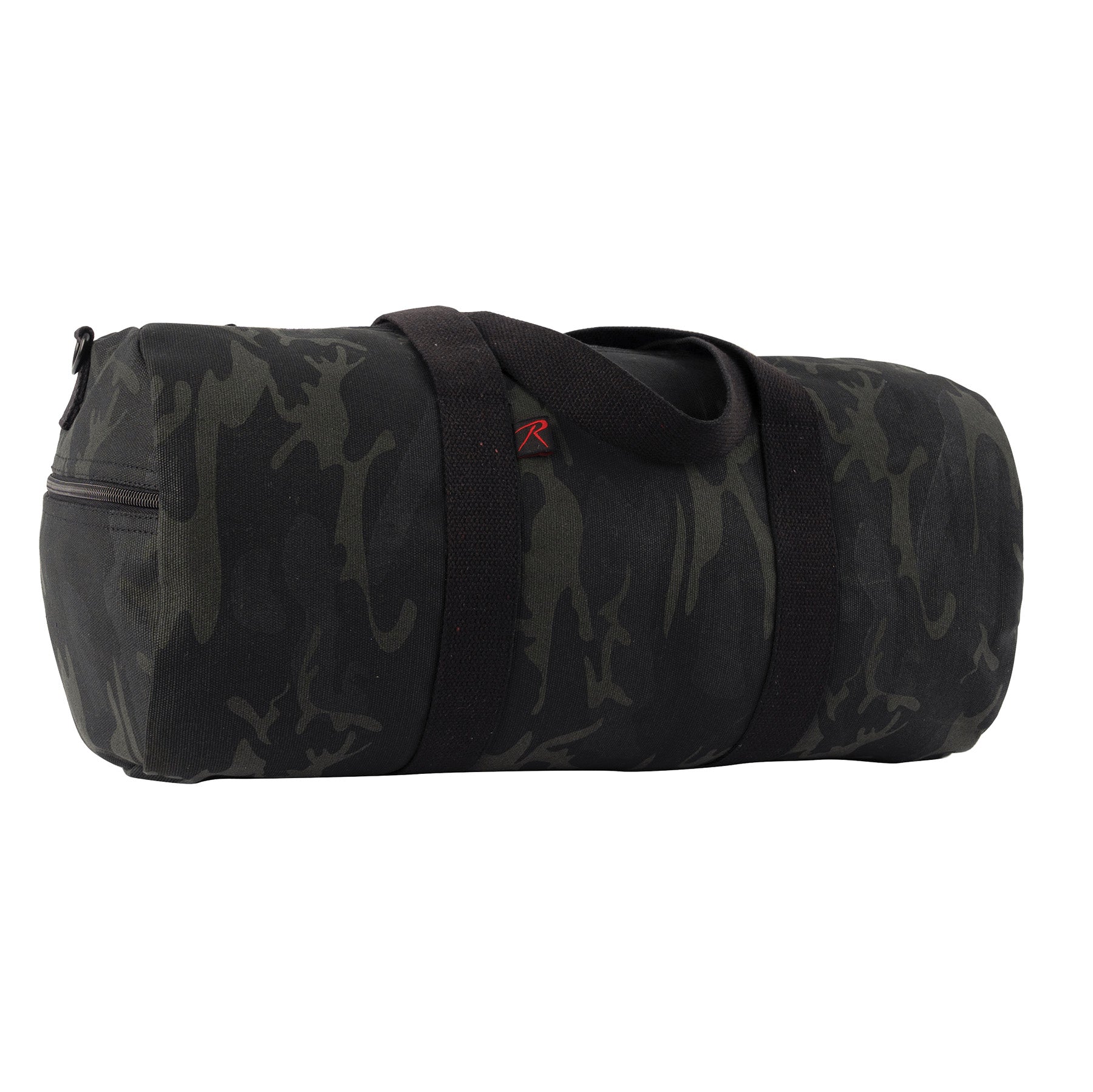 Rothco Midnight Camo Canvas Shoulder Duffle Bag - 19 Inch Size, Black Camo