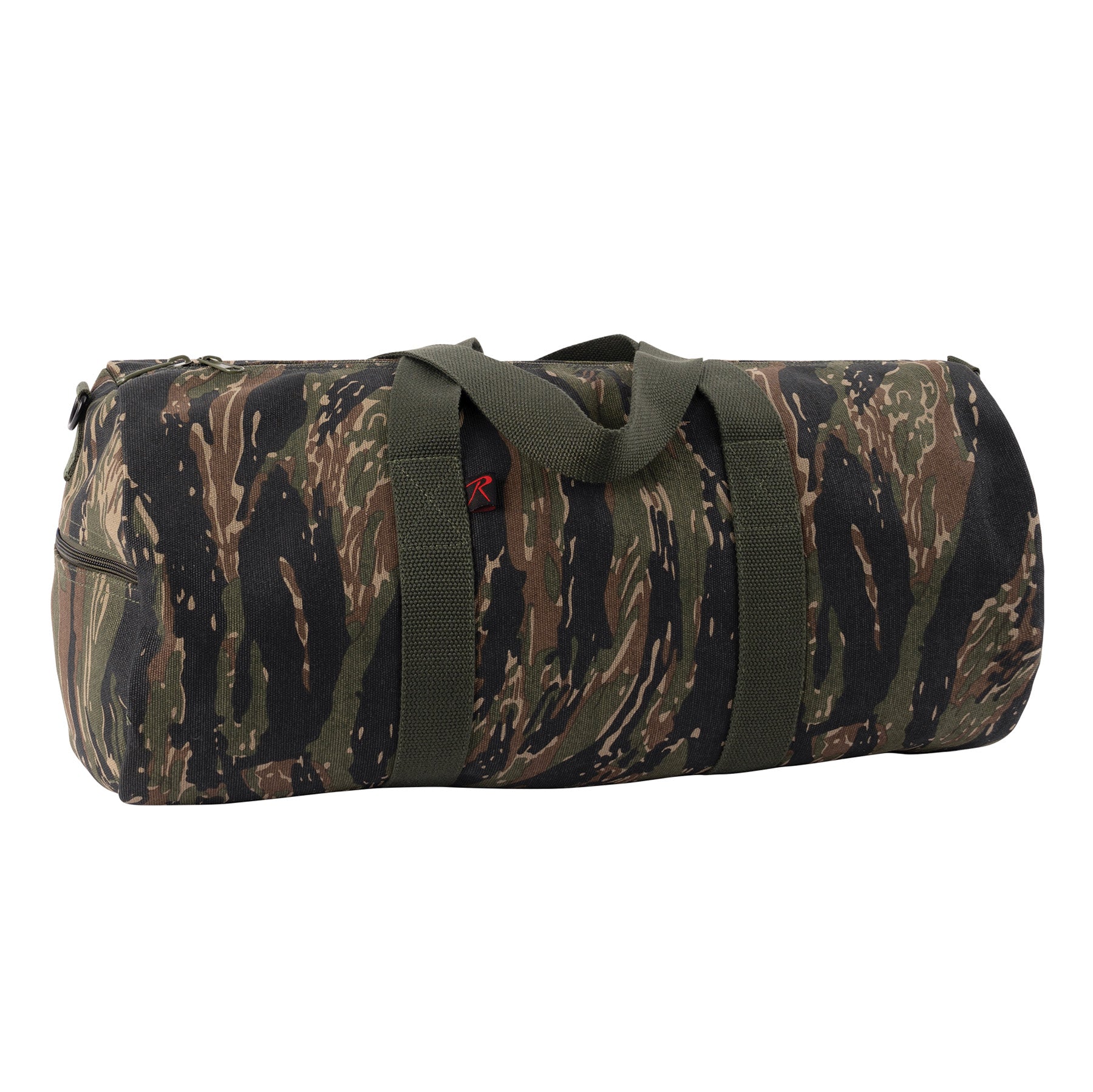 Rothco Canvas Shoulder Duffle Bag Tiger Stripe Camo 24 Inch - Heavy-Duty Military-Style Travel Bag