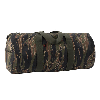 Rothco Canvas Shoulder Duffle Bag Tiger Stripe Camo 24 Inch - Heavy-Duty Military-Style Travel Bag